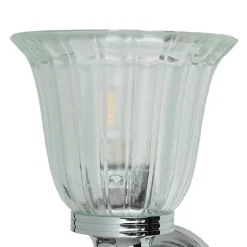 Elstead Designer Badleuchte LED aus Messing Glas IP44 in Chrom< Glaslampen|Metall Lampen