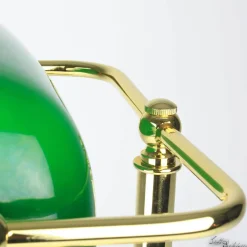 Glaslampen|Metall Lampen*Giovanni Battista Designer Bankerleuchte mit 24K vergoldet