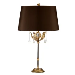 Tischlampen|Designerlampen*Elstead Designer Tischleuchte Stoffschirm 72cm hoch Klassisch