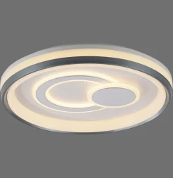 Deckenleuchten|Flurlampen*Just Light Dimmbare LED Deckenlampe Weiß Ø50 cm rund 3000 K 35 W