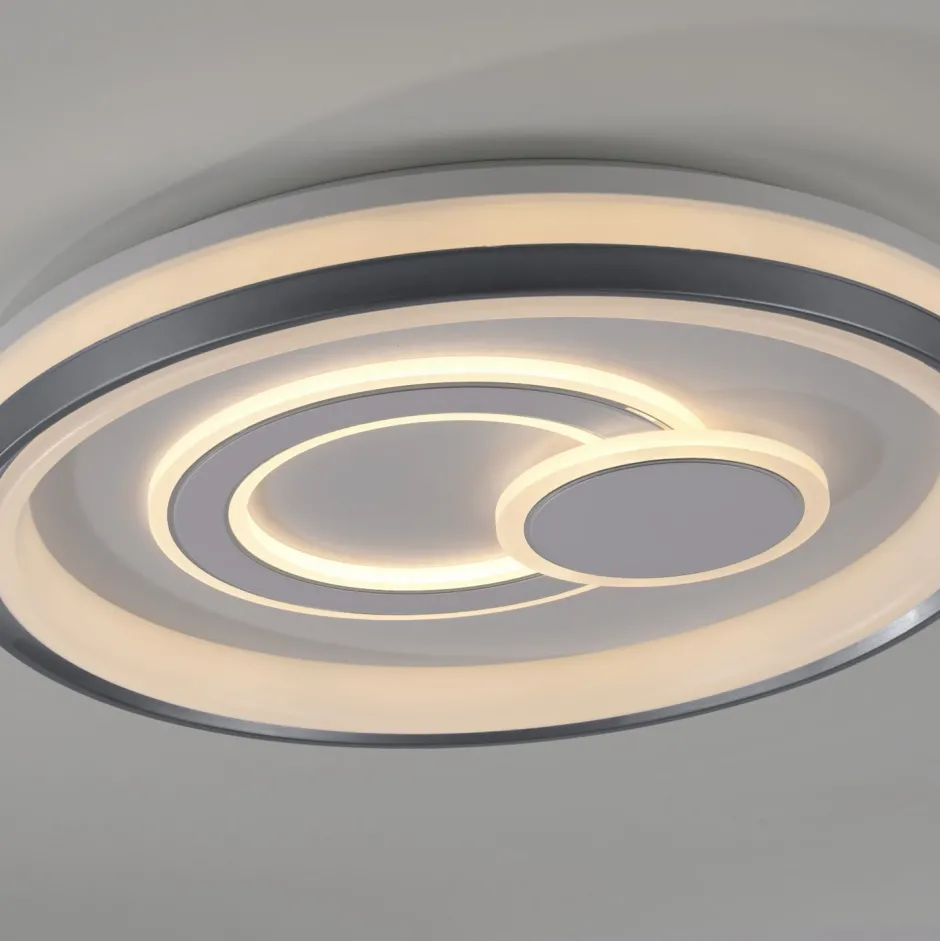 Deckenleuchten|Flurlampen*Just Light Dimmbare LED Deckenlampe Weiß Ø50 cm rund 3000 K 35 W