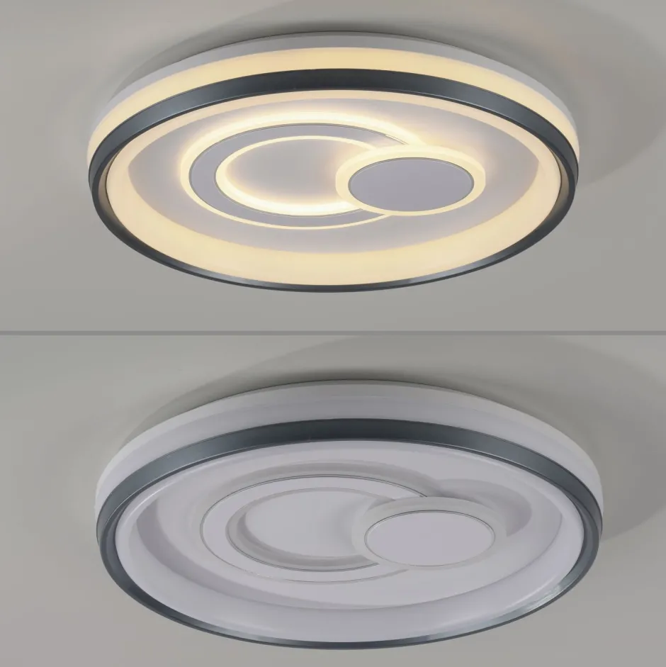 Deckenleuchten|Flurlampen*Just Light Dimmbare LED Deckenlampe Weiß Ø50 cm rund 3000 K 35 W