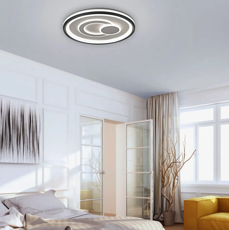 Deckenleuchten|Flurlampen*Just Light Dimmbare LED Deckenlampe Weiß Ø50 cm rund 3000 K 35 W