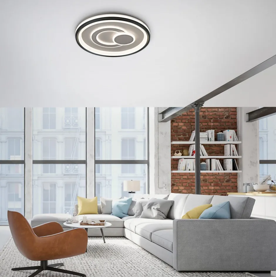 Deckenleuchten|Flurlampen*Just Light Dimmbare LED Deckenlampe Weiß Ø50 cm rund 3000 K 35 W