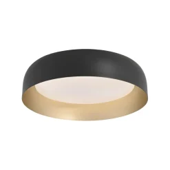 Just Light Dimmbare LED Deckenlampe Schwarz Gold Ø40 cm 2850 lm< Deckenleuchten|Flurlampen