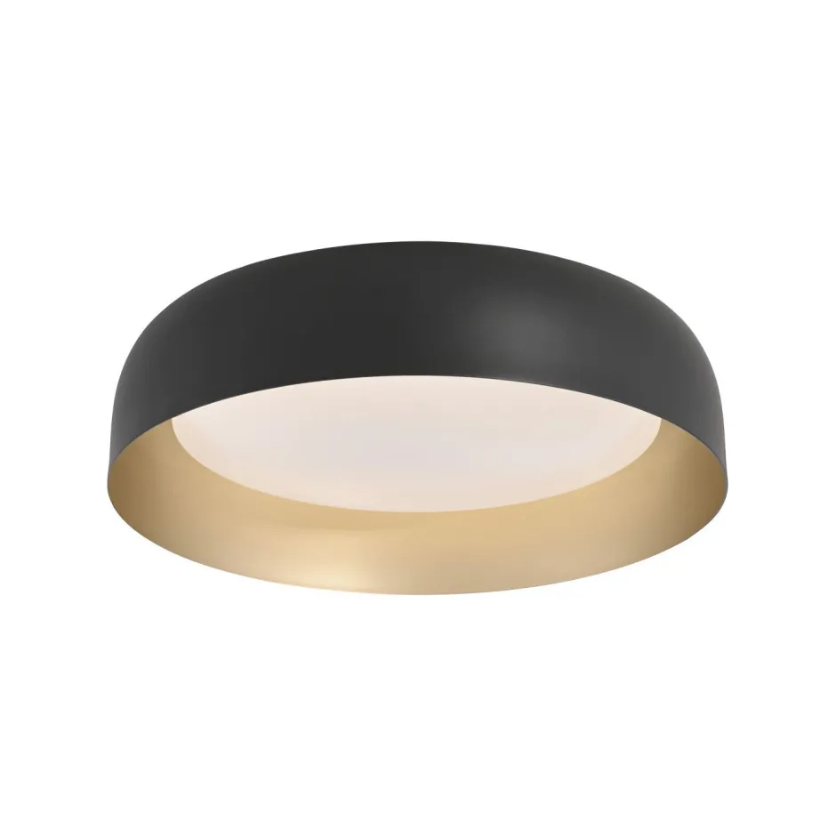 Just Light Dimmbare LED Deckenlampe Schwarz Gold Ø40 cm 2850 lm< Deckenleuchten|Flurlampen
