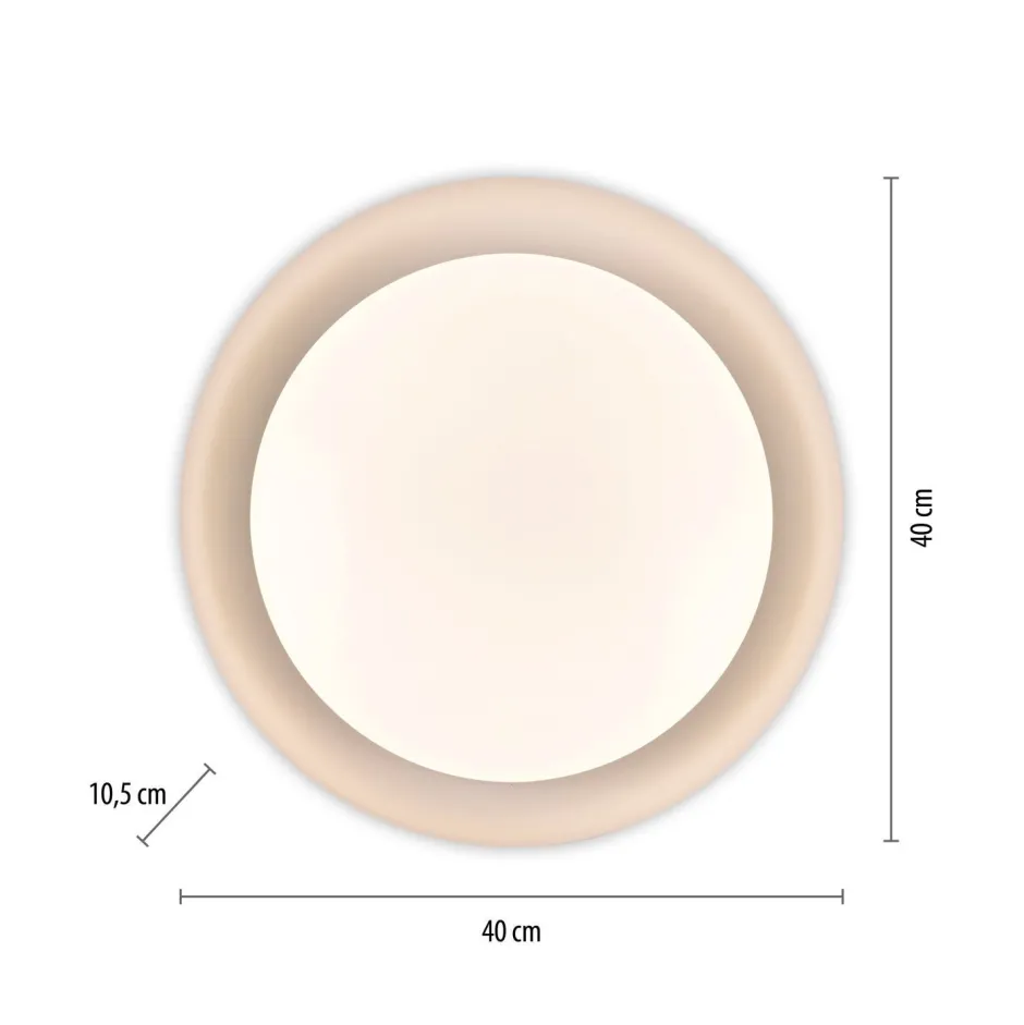 Deckenleuchten|Flurlampen*Just Light Dimmbare LED Deckenlampe Weiß Metall Ø40 cm 2700-5000 K
