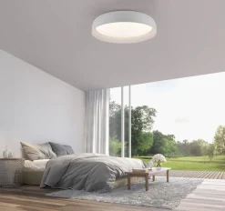 Just Light Dimmbare LED Deckenlampe Weiß Ø57 cm 3850 lm Modern< Deckenleuchten|Flurlampen