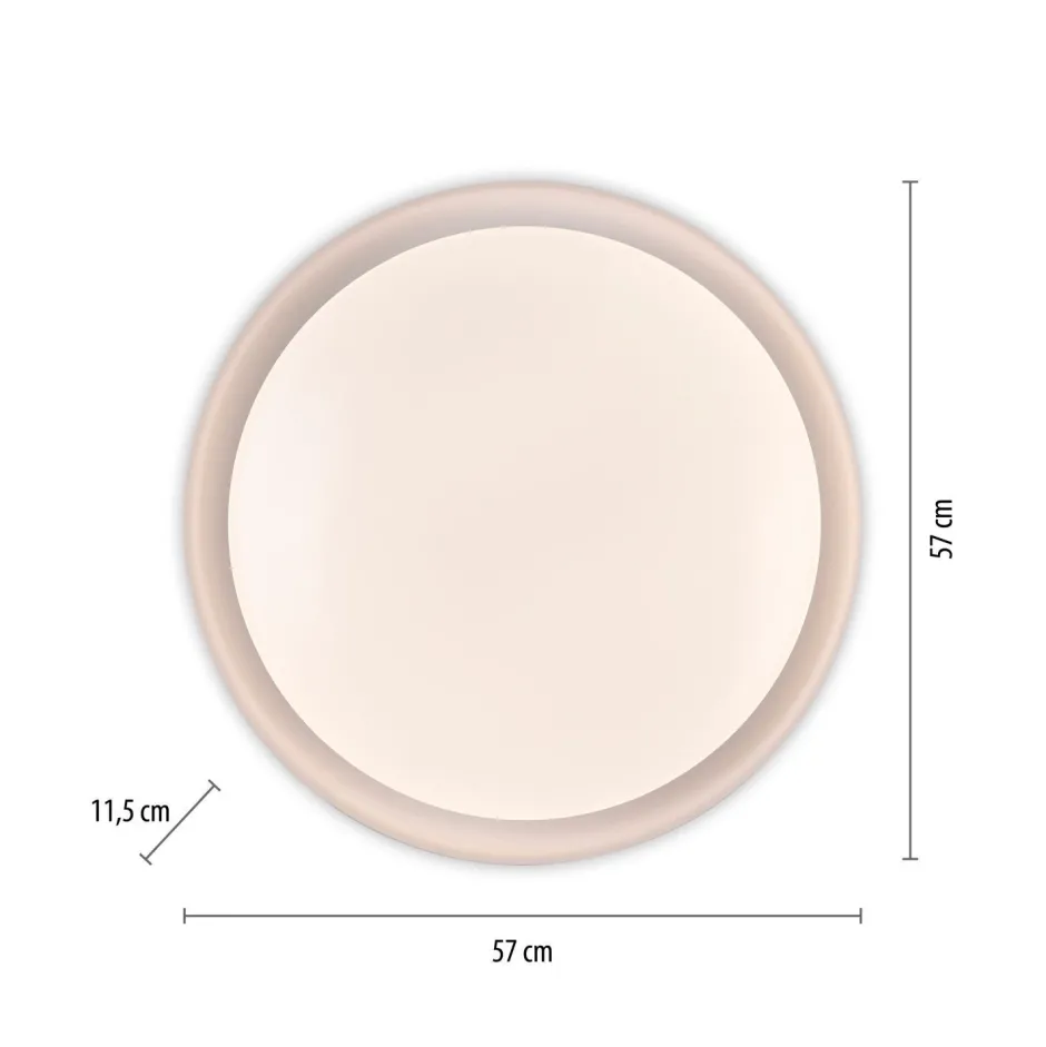 Just Light Dimmbare LED Deckenlampe Weiß Ø57 cm 3850 lm Modern< Deckenleuchten|Flurlampen