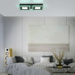 Just Light Dimmbare LED Deckenlampe RBG Farbwechsel Fernbedienung< Flurlampen|Bürolampen