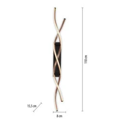 Paul Neuhaus Dimmbare LED Deckenlampe Schwarz Messing 106 cm 3000 K< Deckenleuchten|Flurlampen