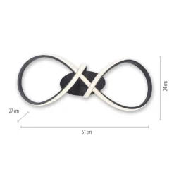 Just Light Dimmbare LED Deckenlampe Metall Schwarz 3000 K warmweiß< Deckenleuchten|Flurlampen