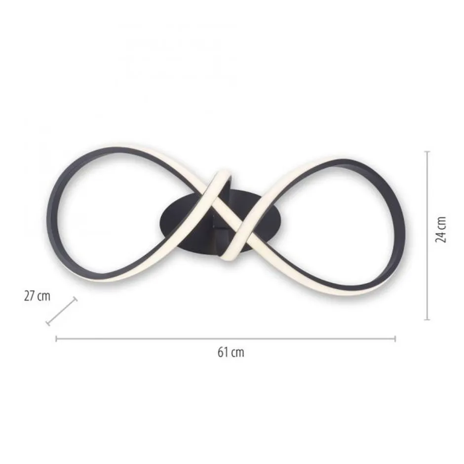 Just Light Dimmbare LED Deckenlampe Metall Schwarz 3000 K warmweiß< Deckenleuchten|Flurlampen