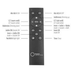 Just Light Dimmbare LED Deckenleuchte Fernbedienung 32 W 110 cm< Flurlampen|Bürolampen