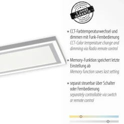 Just Light Dimmbare LED Deckenleuchte Fernbedienung 32 W 110 cm< Flurlampen|Bürolampen