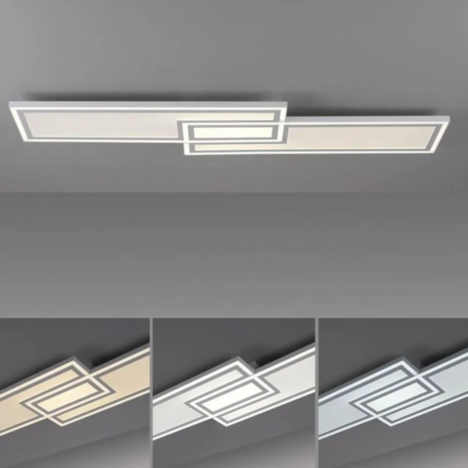 Just Light Dimmbare LED Deckenleuchte Fernbedienung 32 W 110 cm< Flurlampen|Bürolampen