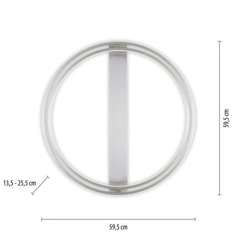 Paul Neuhaus Dimmbare LED Deckenleuchte Metall Ø59 cm Fernbedienung< Deckenleuchten|Flurlampen