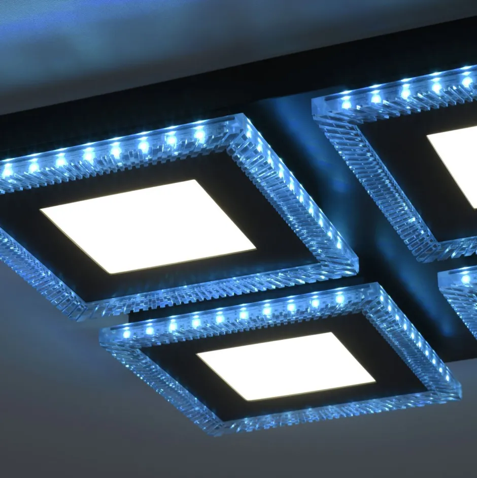 Flurlampen|Bürolampen*Just Light Dimmbare LED Deckenleuchte RBG Licht 17 W Fernbedienung