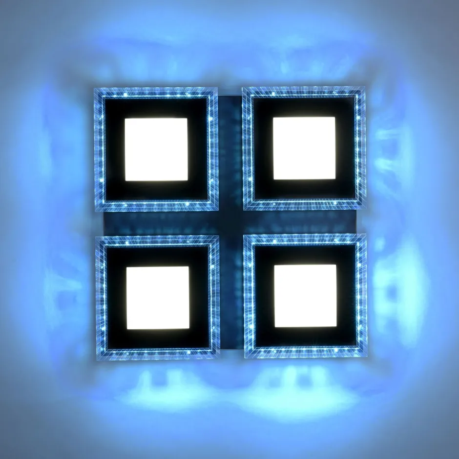 Flurlampen|Bürolampen*Just Light Dimmbare LED Deckenleuchte RBG Licht 17 W Fernbedienung