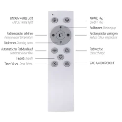 Flurlampen|Bürolampen*Just Light Dimmbare LED Deckenleuchte RBG Licht 17 W Fernbedienung