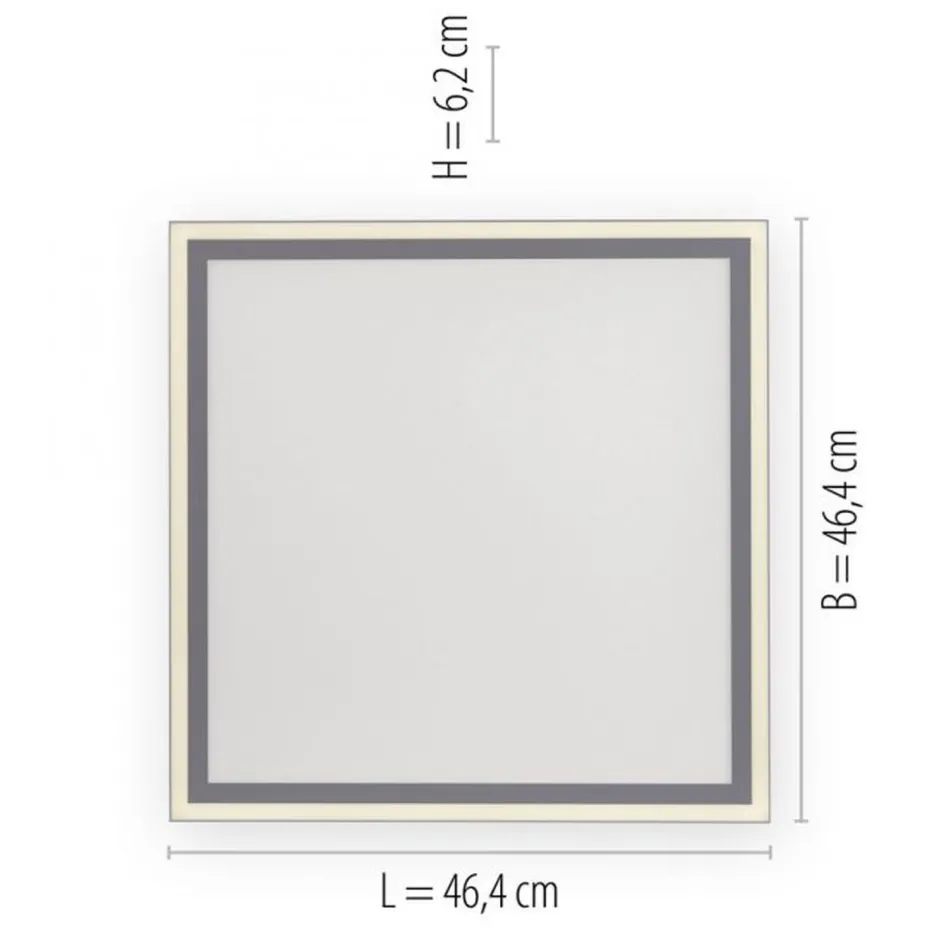 Just Light Dimmbare LED Deckenleuchte Fernbedienung 2700-5000 K< Flurlampen|Bürolampen