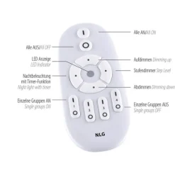 Deckenleuchten|Flurlampen*Paul Neuhaus Dimmbare LED Deckenleuchte Fernbedienung Weiß RGB flach