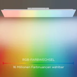 Deckenleuchten|Flurlampen*Paul Neuhaus Dimmbare LED Deckenleuchte Fernbedienung Weiß RGB flach