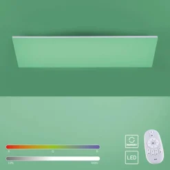 Deckenleuchten|Flurlampen*Paul Neuhaus Dimmbare LED Deckenleuchte Fernbedienung Weiß RGB flach