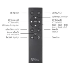 Just Light Dimmbare LED Deckenleuchte Fernbedienung 6900 lm 67 cm< Flurlampen|Bürolampen