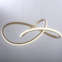 Just Light Dimmbare LED Hängeleuchte in Messing 3000 K L:57 cm< Hängelampen|Bürolampen