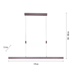 Paul Neuhaus Dimmbare LED Pendelleuchte Touch 4680 lm Sepiabraun< Hängelampen|Bürolampen