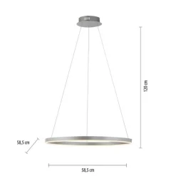 Just Light Dimmbare LED Pendelleuchte in Aluminium Ø58,5 cm 3000 K< Hängelampen|Bürolampen