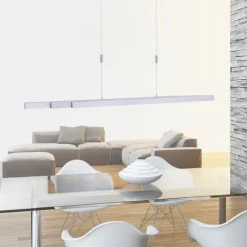 Hängelampen|Bürolampen*Paul Neuhaus Dimmbare LED Pendelleuchte Touch 179 cm in Aluminium