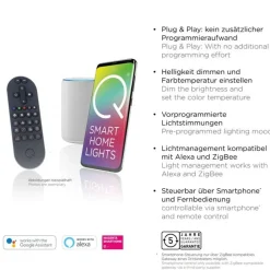 Hängelampen|Bürolampen*Paul Neuhaus Dimmbare LED Pendelleuchte Ø59 cm 7300 lm Anthrazit