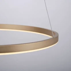 Just Light Dimmbare LED Pendelleuchte Ø58,5 cm 3000 K in Messing< Hängelampen|Bürolampen