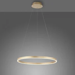 Just Light Dimmbare LED Pendelleuchte Ø58,5 cm 3000 K in Messing< Hängelampen|Bürolampen