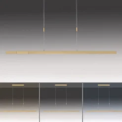 Paul Neuhaus Dimmbare LED Pendelleuchte Touch 4680 lm in Messing< Hängelampen|Bürolampen