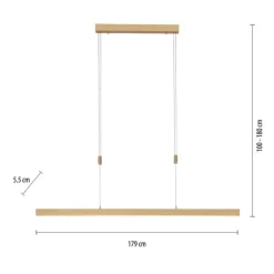 Paul Neuhaus Dimmbare LED Pendelleuchte Touch 4680 lm in Messing< Hängelampen|Bürolampen