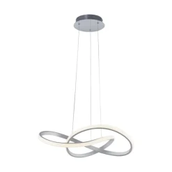 Hängelampen|Bürolampen*Just Light Dimmbare LED Pendelleuchte in Aluminium 3000 K L:57 cm