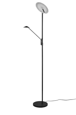 Wohnzimmerlampen|Metall Lampen*Trio Reality Dimmbare LED Stehlampe flexibel 180 cm Schwarz Lesen