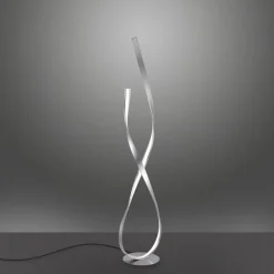 Paul Neuhaus Dimmbare LED Stehlampe in Silber 140 cm 3215 lm 26 W< Wohnzimmerlampen|Metall Lampen