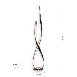 Wohnzimmerlampen|Metall Lampen*Paul Neuhaus Dimmbare LED Stehlampe in Rostbraun 140 cm 3000 K 26 W