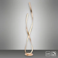Paul Neuhaus Dimmbare LED Stehlampe in Blattgold 140 cm 3000 K 26 W< Wohnzimmerlampen|Metall Lampen
