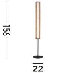 Wohnzimmerlampen|Metall Lampen*Searchlight Dimmbare LED Stehleuchte in Gold Schwarz Metall 156 cm