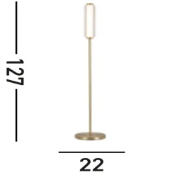Searchlight Dimmbare LED Stehleuchte Glas Metall 797 lm 127 cm 10 W< Wohnzimmerlampen|Metall Lampen