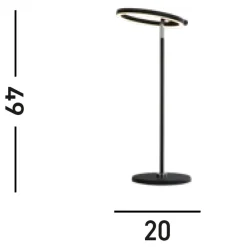 Wohnzimmerlampen|Metall Lampen*Searchlight Dimmbare LED Tischlampe Metall Schwarz 579 lm flexibel