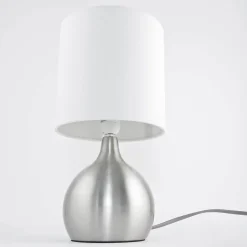 Searchlight Dimmbare Touch Schreibtischleuchte Touchdimmer Modern silbern< Tischlampen|Stofflampen