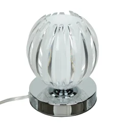 Glaslampen|Designerlampen*Searchlight Dimmbare Touch Tischleuchte Touchdimmer Modern chrom