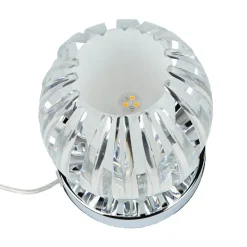 Glaslampen|Designerlampen*Searchlight Dimmbare Touch Tischleuchte Touchdimmer Modern chrom