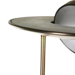 Led Lampen|Stehlampen*Steinhauer Dimmbarer LED Deckenfluter mit Lesearm in Bronze 185 cm